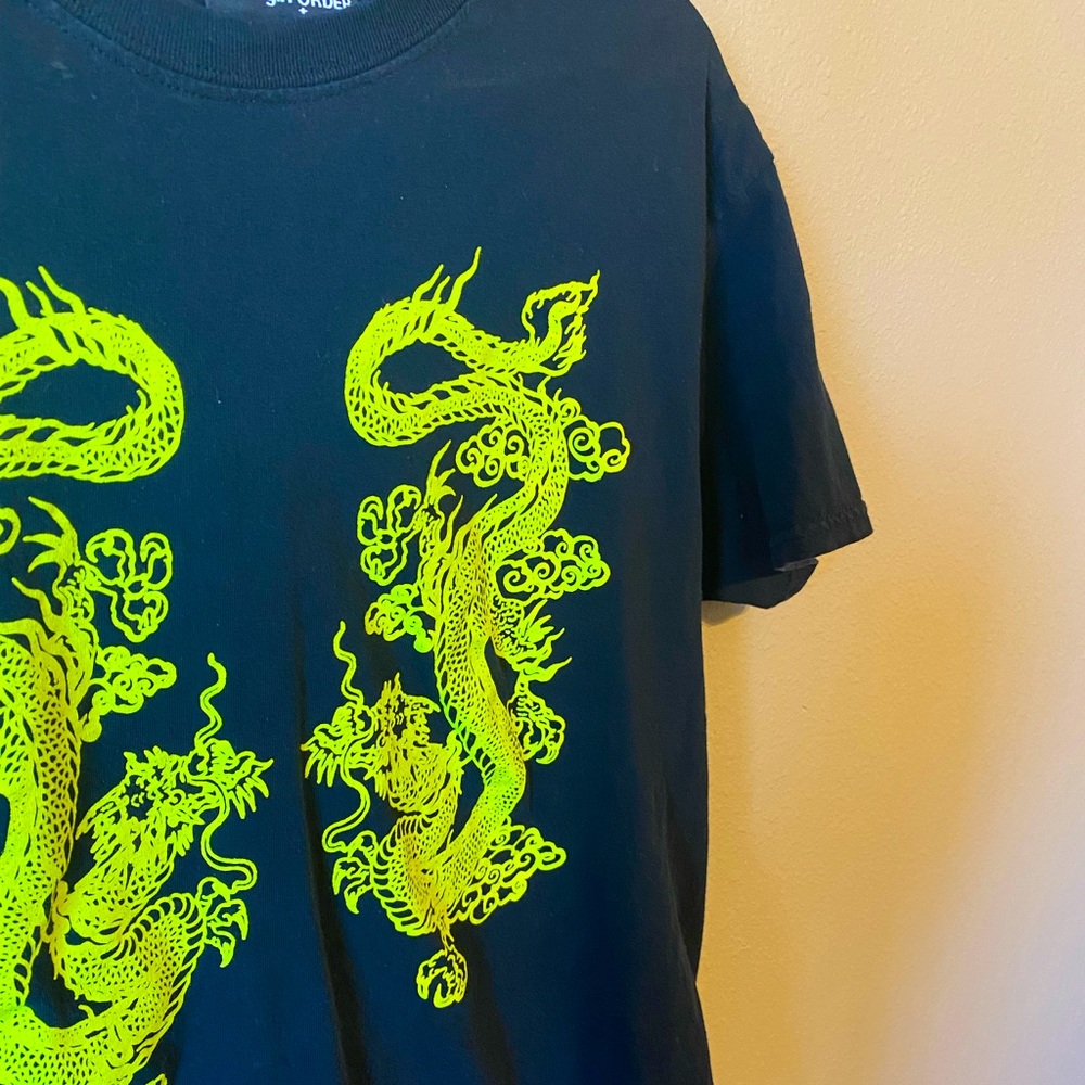 Neon and Black snake print shirt